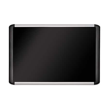 Bi-Silque MasterVisi, Black Fabric Bulletin Board, 36 X 48, Silver/black MVI050301